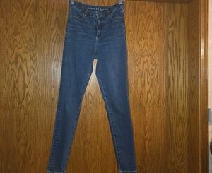 American Eagle Outfitters Women's Dark Blue Skinny Jeans